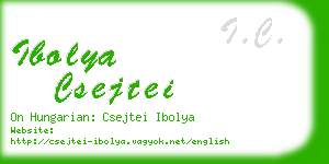 ibolya csejtei business card